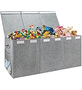 Maxuni Extra Large Toy Storage Organizer with Lid, Large Toy Box Collapsible Toy Chest Storage Bo...