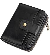 GAEKEAO Wallet for Men with Zipper RFID Blocking Vegan Leather Bifold Wallet Large Capacity Zippe...