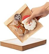 Bake Choice 100PCS Cookie Bags with Seal, 5.7x6.5 Inch Individual Cookie Packaging Bags for Gift ...