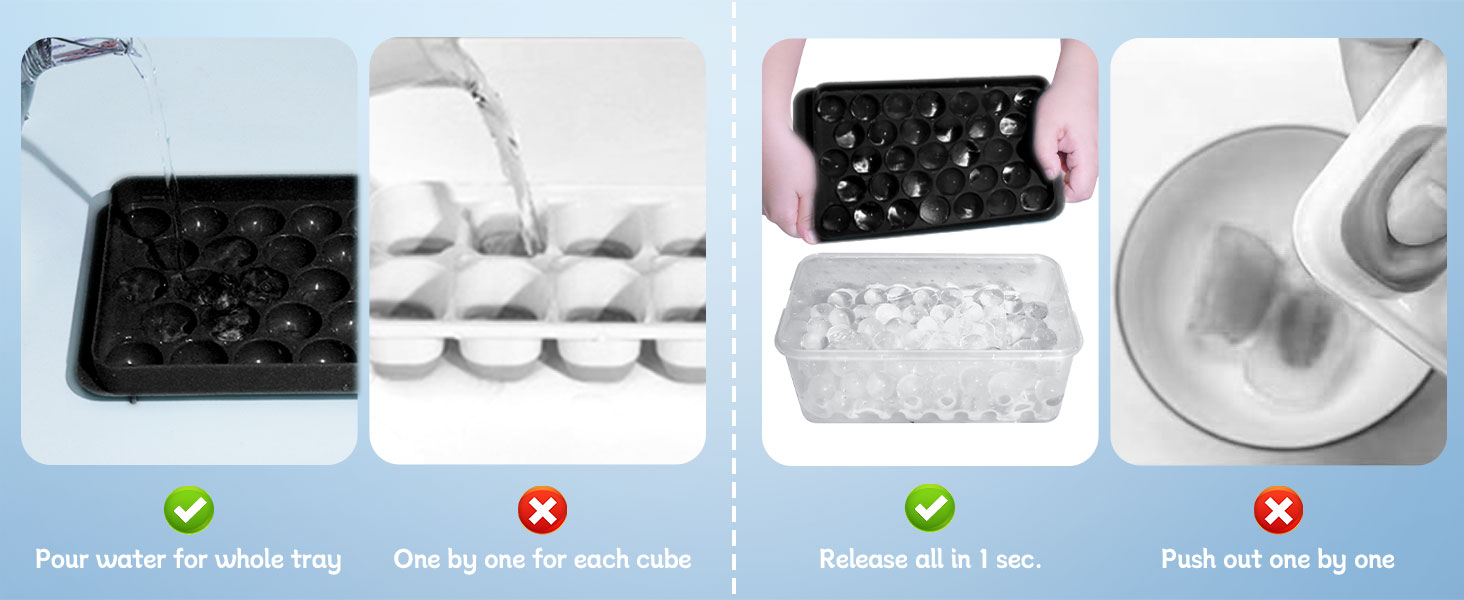 WIBIMEN Round ice cube trays