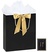JMANNI Gift Bag, 1PCS Gift Bags Large with Ribbon and 1 Greeting Cards 2 Tissue Paper, Portable P...