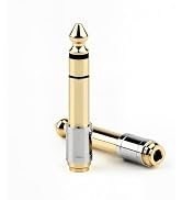 Zylveron 6.35mm(1/4 Inch) Male to 3.5mm(1/8 Inch) Female Headphone Adapter | 24K Gold-Plated Audi...
