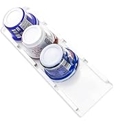 Storage Theory Yogurt Organizer for Fridge – Peel and Stick Yogurt Storage for 4 Wide-Mouth Vegan...