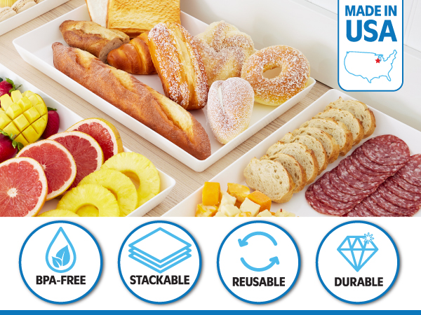 Durable white trays- mobile