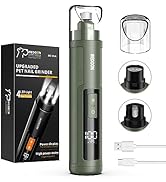 IREDOON Pet Dog Nail Grinder, Professional 3-Speed Mode Electric Rechargeable Pet Nail Trimmer Cl...