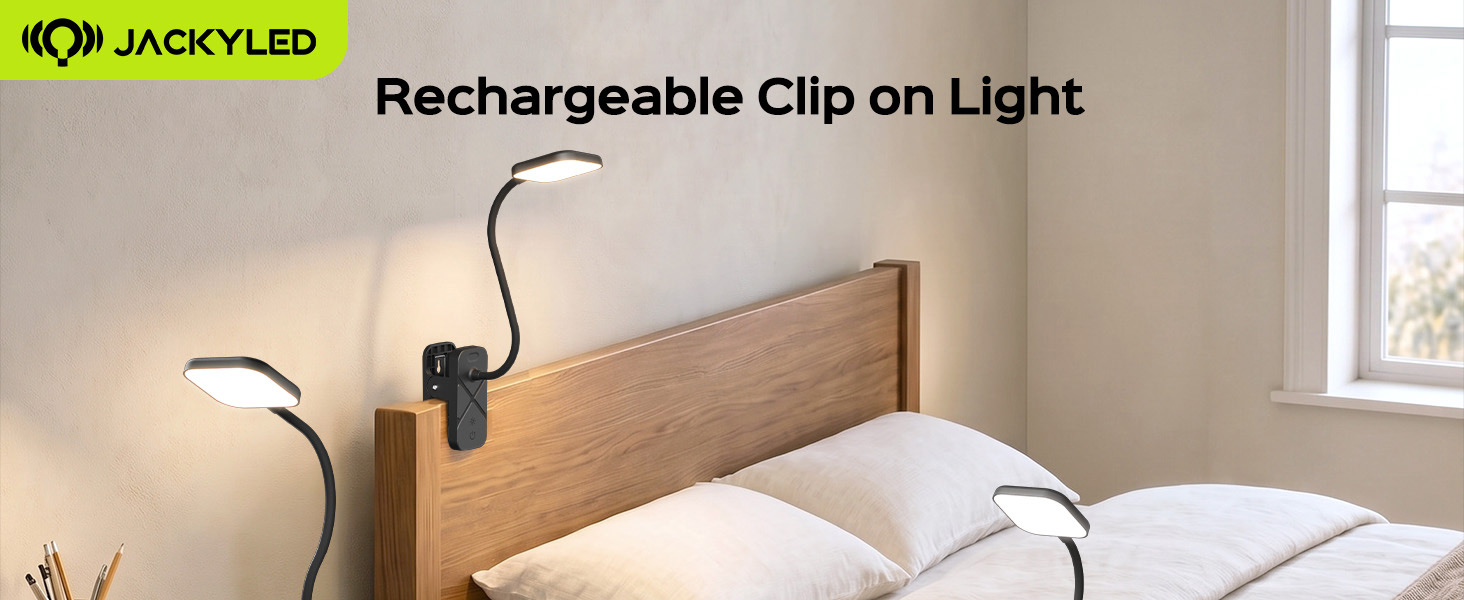Rechargeable Clip on Light for Bed