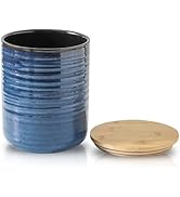 Hasense 80oz Ceramic Food Storage Jar with Airtight Bamboo Lid – 7.5 Inch Large Kitchen Canister ...