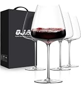 OJA Red Wine Glasses Set of 4, Large Burgundy Glasses 23 OZ, Hand Blown Crystal Glass Light, Clea...