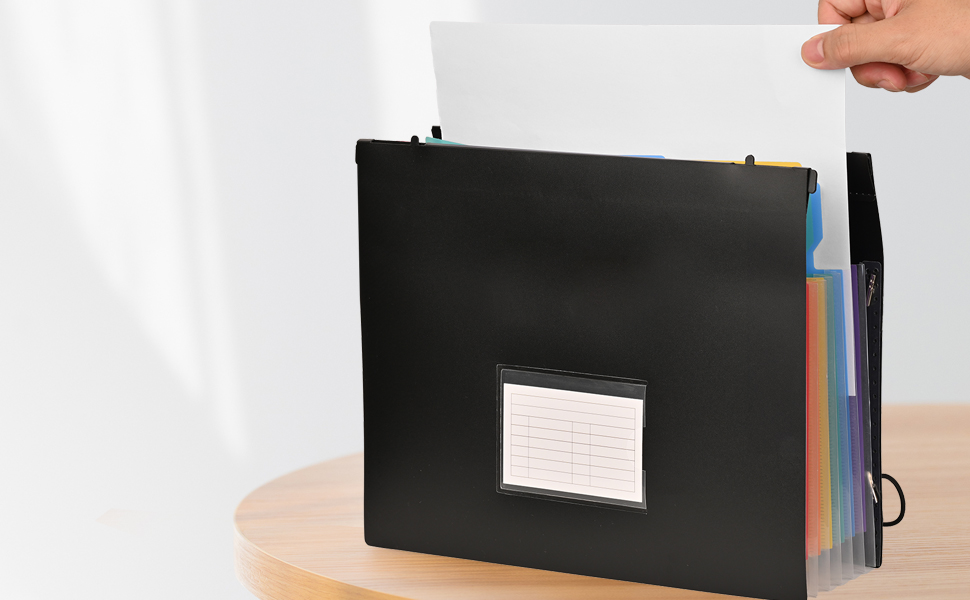 File Folders with Elastic Rope