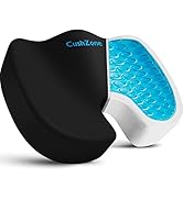 CushZone Gel Seat Cushion Office Chair Cushion for All-Day Sitting - Back, Sciatica, Coccyx Tailb...