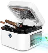 Portable Smokeless Ashtray with Lid,Mini Smell Proof Ash Tray for Car,Detachable Trash Can, Elect...