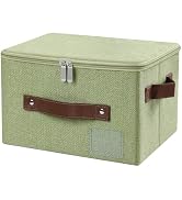 Lucky Monet 1PCS Storage Bins with Zipper Lids 10"x8"x7" Foldable Lidded Fabric Storage Boxes Bas...