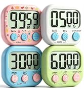 Antonki 4 Pack Digital Timer for Kids, Kitchen Timer for Cooking, Classroom, Study, Exercise with...