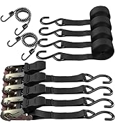 HORUSDY Ratchet Straps, 2,200 LB Break Strength, 4-Pack 15FT Ratchet Tie Down Straps Set for Moto...