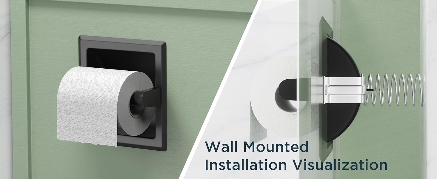 in wall toilet paper holder