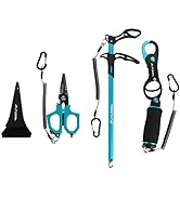 FLISSA Fishing Tool Kit - Fish Lip Gripper with Scale, Multifunction Braided Line Scissors, Fish ...