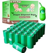 Baby Diaper Bag Disposable 32 Refill Rolls with Dispenser (576 Sacks) Diaper Sack Disposable Dog ...