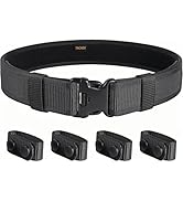 TACNEX Duty Belt w/ 4 Keepers 2" Nylon Stiff Utility Belt Police Law Enforcement Security Work Pa...