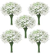 100 Pcs Real Touch Babys Breath Artificial Flowers, White Fake Flowers Baby Breath Flowers Artifi...