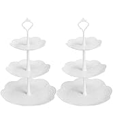 Coitak Plastic Cupcake Stands, 3 Tier Cupcake Stand, Dessert Tower Tray for Tea Party, Baby Showe...