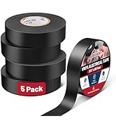 RED WOLF Vinyl Electrical Tape 3/4"- 66Ft 5 Pcs, UL CSA Listed PVC Electric Tape 7 Mil Thick Flam...