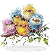 ZORETCO DIY Tabletop Diamond Art Painting Kit, Desktop Ornaments for Adults DIY Bird Rhinestone T...