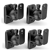 HomeMount Speaker Wall Mount Brackets - Surround & Bookshelf Speaker Wall Mounts Kit, Holds up to...