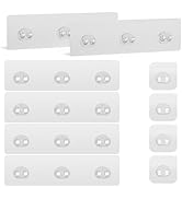 Lsnisni 10 Pack Shower Caddy Adhesive Replacement, Strong Hooks, Waterproof Strips, No Drilling, ...