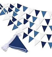 33 ft Blue Pennant Banner,Flag Triangle Bunting Garland Decor,Hanging Triangle Flag,for Betrothal...