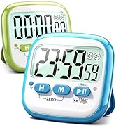 Antonki 2 Pack Classroom Timers for Kids Teachers, Magnetic Countdown Digital Kitchen Timer for C...
