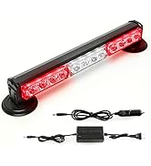 BooYu 14" Portable Rechargeable LED Emergency Strobe Lights Bar Roadside Wireless Battery Mini Ro...