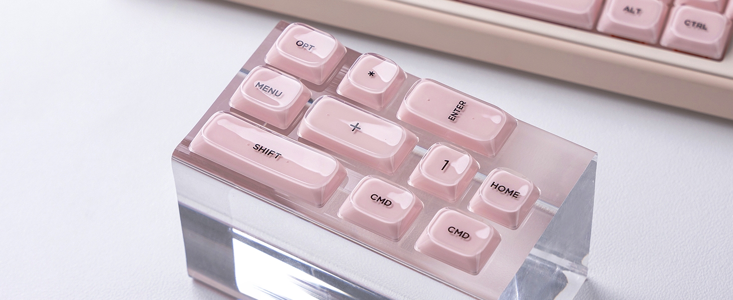 Jelly Low Profile Keycaps Shine Through Keycaps