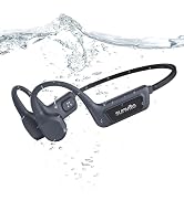 sunvito Bone Conduction Swimming Headphones, IPX8 Waterproof Open Ear Headphones with 8GB MP3 Pla...