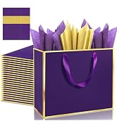 Addblu 12 Pack Large Gift Bags with Handles - Includes 36 Tissue Papers, 11.8x10x4 Inches for Tha...