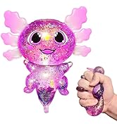 Squishy Axolotl Sugar Stress Balls for Kids and Adults, Stretchy Sensory Squeeze Fidget Toys, Cut...