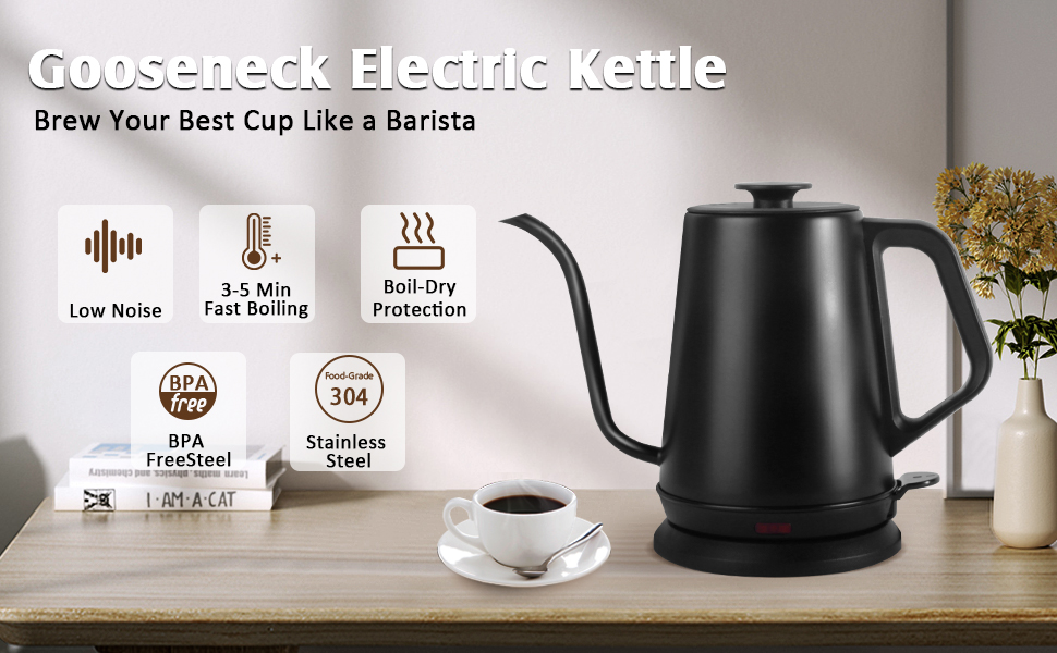 1L Electric Gooseneck Kettle