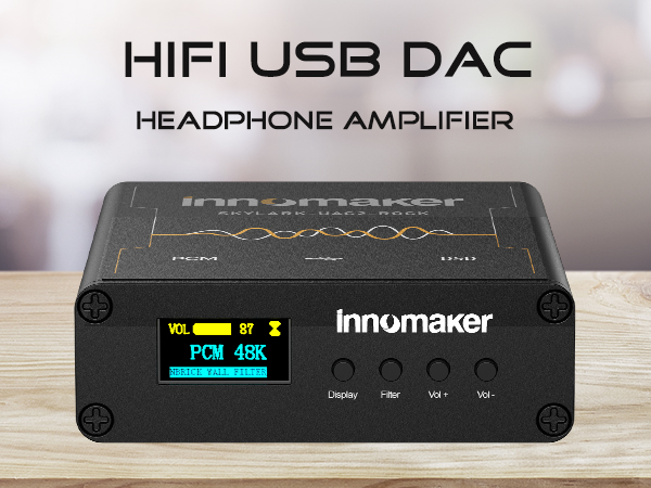 HIFI USB DAC/Headphone-Amplifier with 3.5mm and XRL Outputs ES9038Q2M