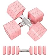 20LBS Adjustable Dumbbell Set, 4 in 1 Free Weights Dumbbells Set for Women Men Hand Weights Set A...