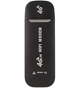 4G LTE Modem Router, 3G 4G 150Mbps Mobile Hotspot, B1 B3 B5 Unlocked Pocket Device, for Home or T...