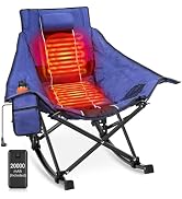 Suteck Heated Rocking Camping Chair, Oversized Heated Camping Chair W/20000mAh Power Bank & Carry...