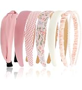 Canitor 7PCS Headbands for Women Girls Cute Headbands Set Non Slip Floral Padded Pearl Vintage Wi...
