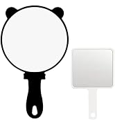 PDOZV 2 Pcs Compact Hand Mirror – High Definition Glass, Big Men or Women Barber Hand Mirrors wit...