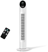 Winado 36" Tower Fan for Bedroom, Bladeless Floor Fan with Remote Control, Digital Display, Adjus...