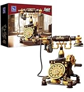 PANTASY Retro Phone Building Blocks Set for Adults, Vintage DIY Telephone Model Kit with Realisti...