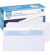 Yeplan 100PCS #10 Envelopes Letter Size Self Seal Business Envelopes No Window Security Mailing E...