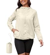 PITINAN Rain Jacket Women Lightweight Waterproof Windbreaker Jacket Hooded Packable Rain Coats fo...