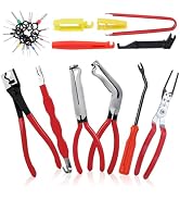 Dntorx 12 Pcs Automotive Electrical Disconnect Pliers kit | Carbon Steel Electrical Connector Rem...