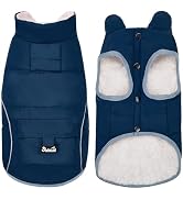 SlowTon Dog Coat - Warm Dog Winter Coat Waterproof, Reflective Winter Jacket with Pocket, Puppy F...