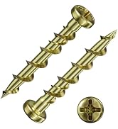 Wensilon (100 pcs) walldog Screws wall Dog Drywall Anchors 1-1/4" Yellow Zinc, Bolt Anchor, Duty ...