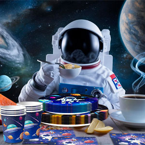 space party tableware